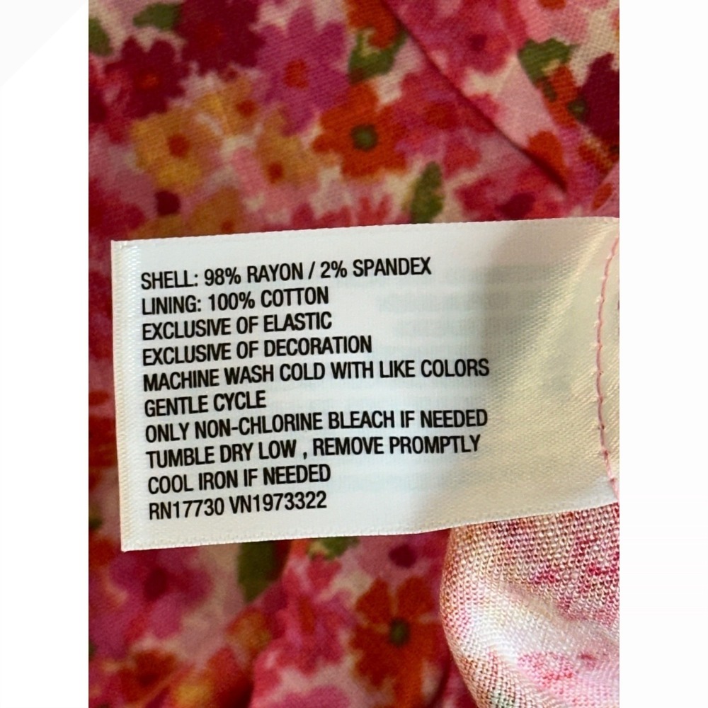 Wild Fable Pink Floral Corset Romper Small Sleeveless Ditsy Print Hook Eye Front - Picture 7 of 7
